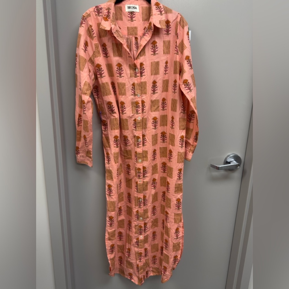 Becasa Coral Shirt‎ Dress M/L
